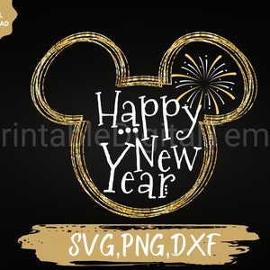 Tête de souris SVG png, tête de souris imprimable, impression par sublimation Mickey Head, impression par sublimation, fichier SVG de nouvel an, fichier Cricut, Mickey Head SVG