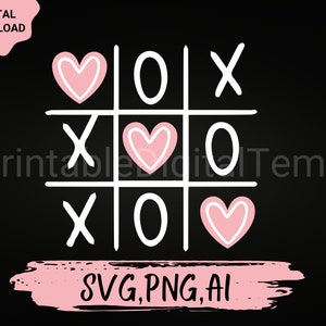 Tic Tac Toe SVG, Tic Tac Toe Valentine,valentine's Day Shirts Svg, Cute ...