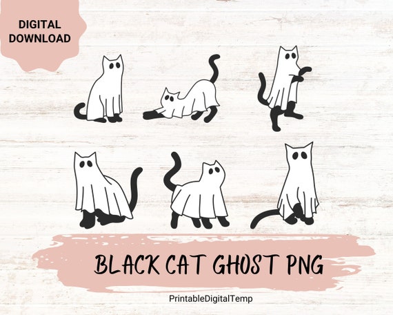 Сute ghost cat png,Halloween png,Cricut png,Digital Download,Boho Halloween png, cricut png, ghost png, cat lover png, ghost cat