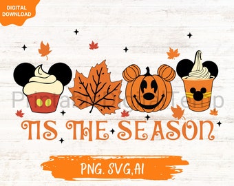 Tis The Season Svg, Hello Fall Svg, Thanksgiving Svg, Latte Pumpkin Svg, Halloween Svg, Pumpkin Spice Svg, Mouse Pumpkin Svg, Autumn Svg