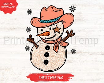 Western Snowman png, Western Christmas png, Xmas sublimation, girly Christmas png, cowgirl Xmas png, Pink Christmas png
