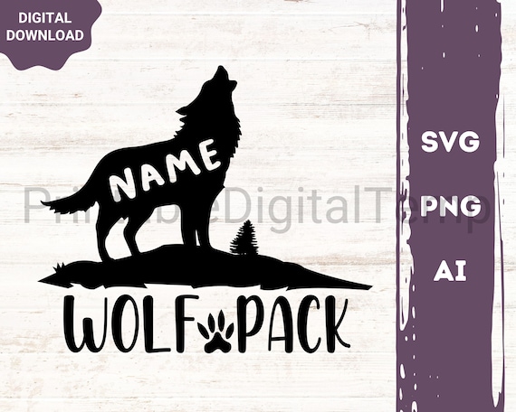 Custom Wolf pack svg, wolf pack svg with bow, wolf pack shirt, animal svg, svg for shirt, Digital Print File,Personalized Gift Svg
