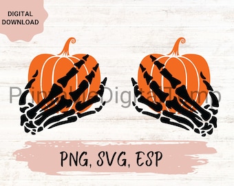 Skeleton Hands SVG Pumpkin,Skeleton Svg Boob hands, Funny Halloween SVG Shirt Skull Citcut Clipart, Halloween Party SVG ,skeleton hands svg