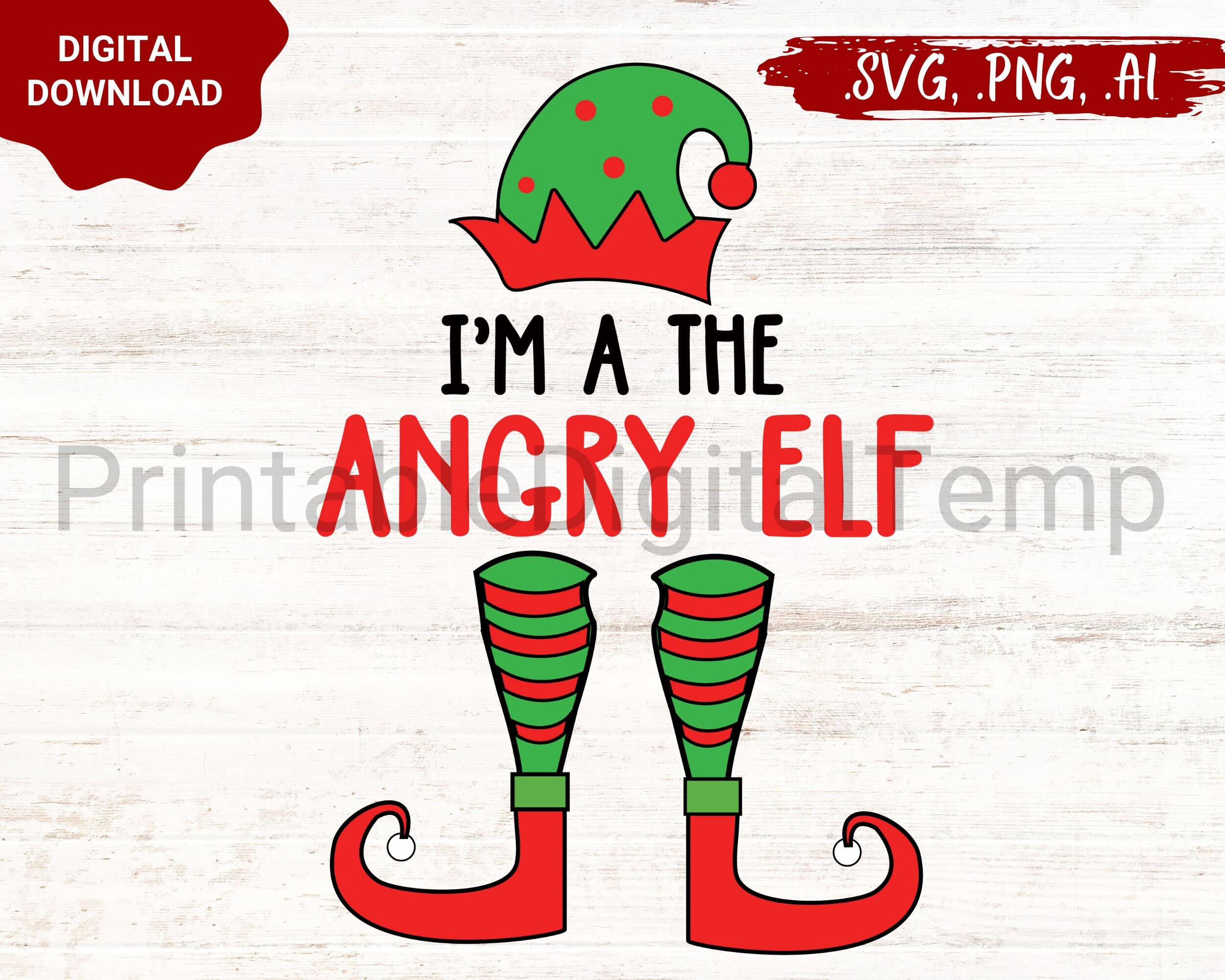 I'm Angry Elf Svg, Angry Elf Christmas Svg,elf Shirt Svg, Buddy Elf Svg ...
