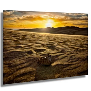Golden Shadows of Great Sand Dunes National Park: Canvas / Metal / Acrylic Wall Art Poster Print