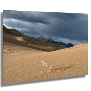 Dramatic Skies Over Mt. Herard of Great Sand Dunes National Park: Canvas / Metal / Acrylic Wall Art Poster Print