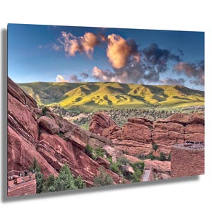 Red Rocks Amphitheater Sunset Photo: Colorado Landscape Art Print