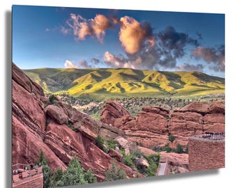 Red Rocks Amphitheater Sunset Photo: Colorado Landscape Art Print