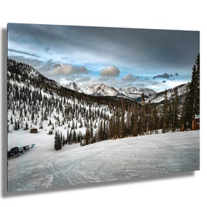 Monarch Mountain Serene Ski Slope: Leinwand / Metall / Acryl Wand Kunst Poster