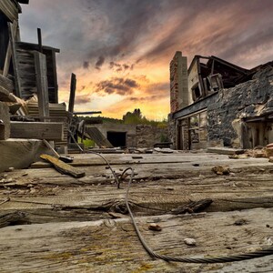 Black Hawk, Colorado Ghost Town : impression d'art mural toile/métal/acrylique