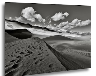 Sand Dunes National Park Photography Print, Black and White Fine Art Landscape
