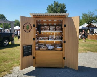 Planos para puestos de venta de huevos / Planos para puestos de venta de huevos al borde de la carretera / Planos para puestos de granja / Puestos de venta de plantas, flores y frutas al borde de la carretera / Carritos portátiles para huevos y verduras