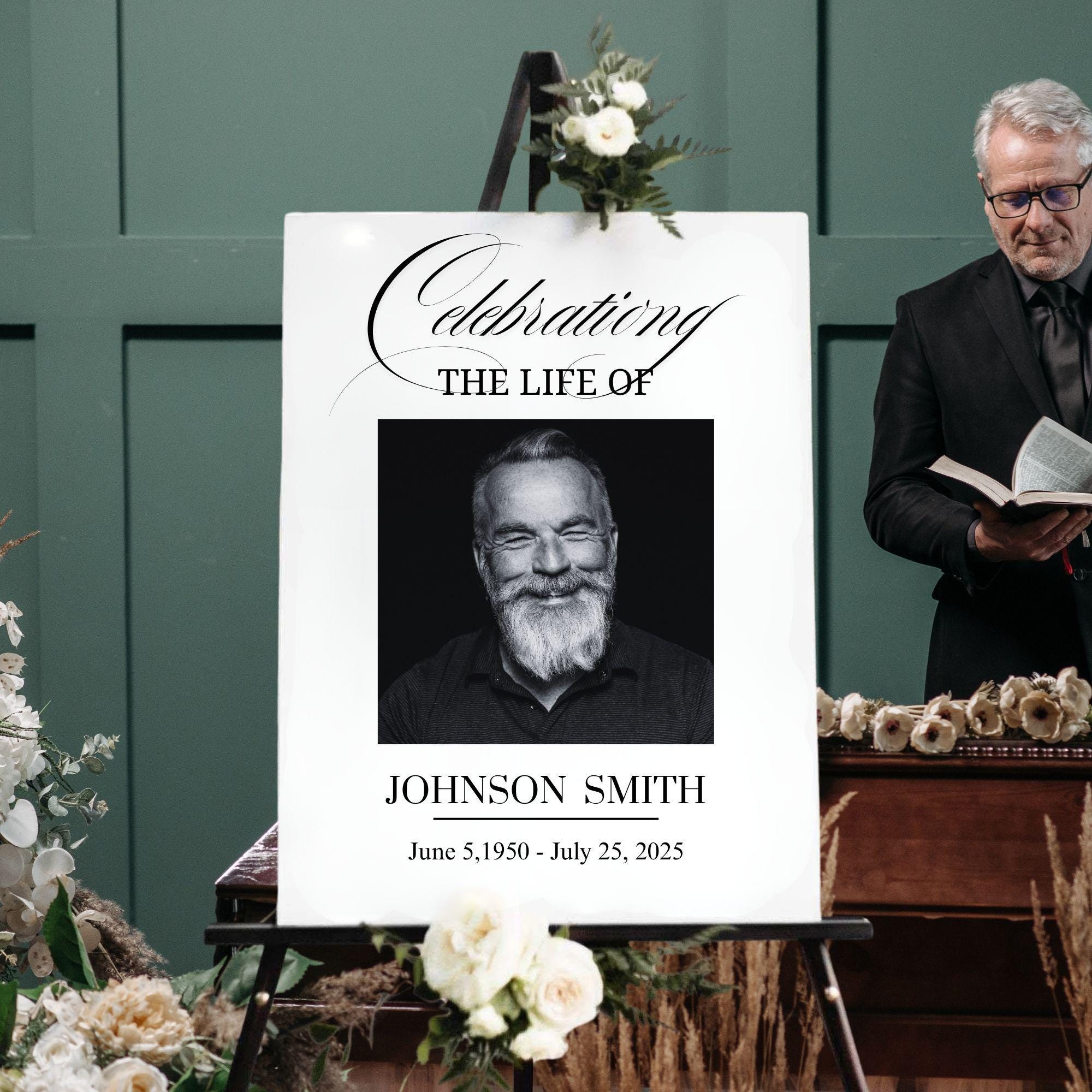 Memorial Photo Collage Sign | Funeral Welcome Poster (Digital Download) - Hot Dog Cart - Cart for Business DIY Plans