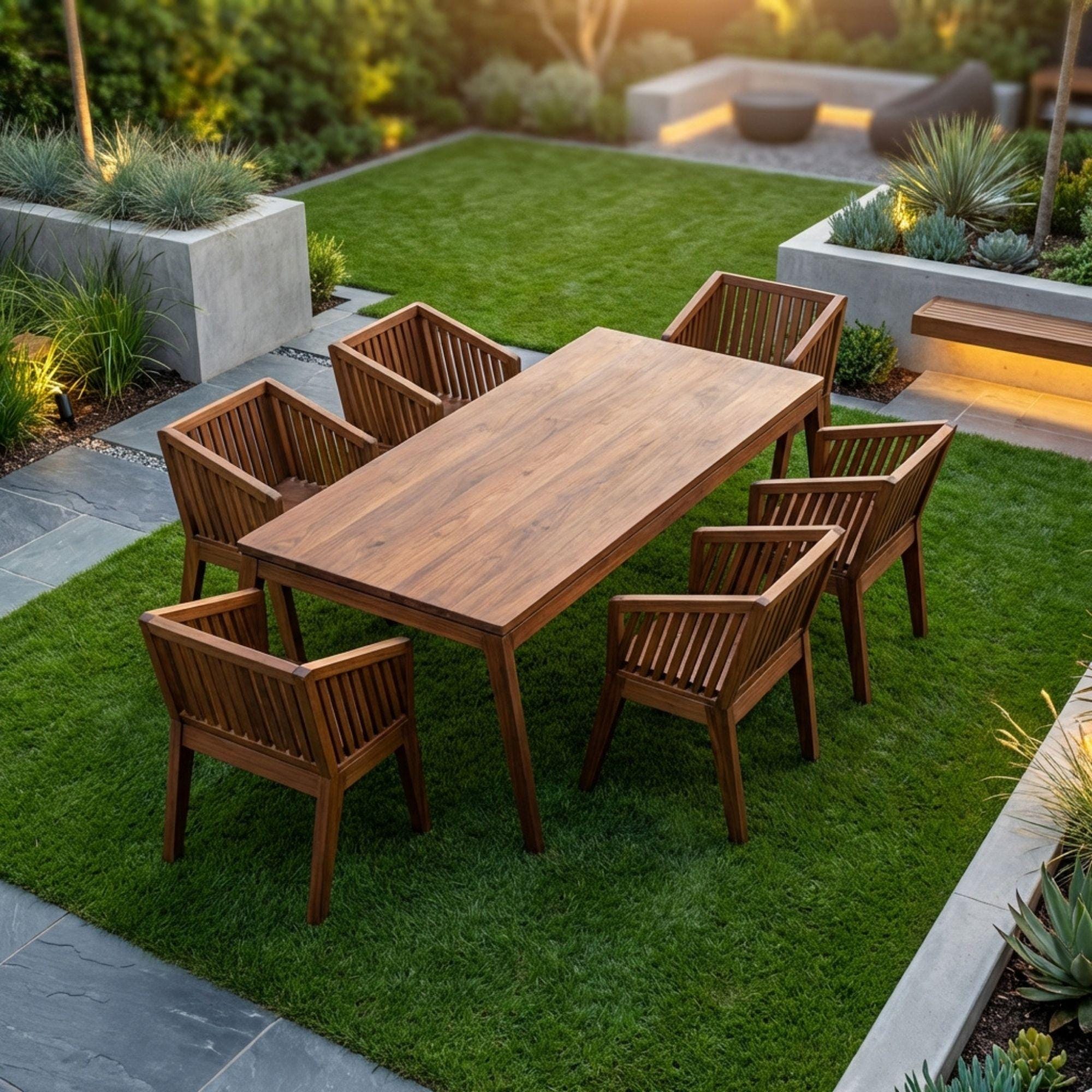 DIY Outdoor Dining Set Plans | Wooden Patio Table, Chairs Blueprint (Digital Download) - Garden Cart - Cart for Business DIY Plans