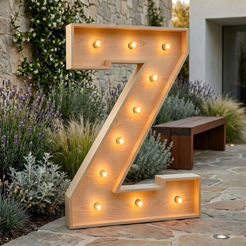 4ft Marquee Letter Z Template PDF | Diy Giant Light Up Letter Svg, Dxf, Pdf Blueprint