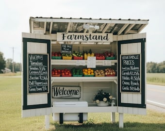 DIY Farmstand Pläne: Obstwagen, Obstschale, Obstkorb (PDF Download)