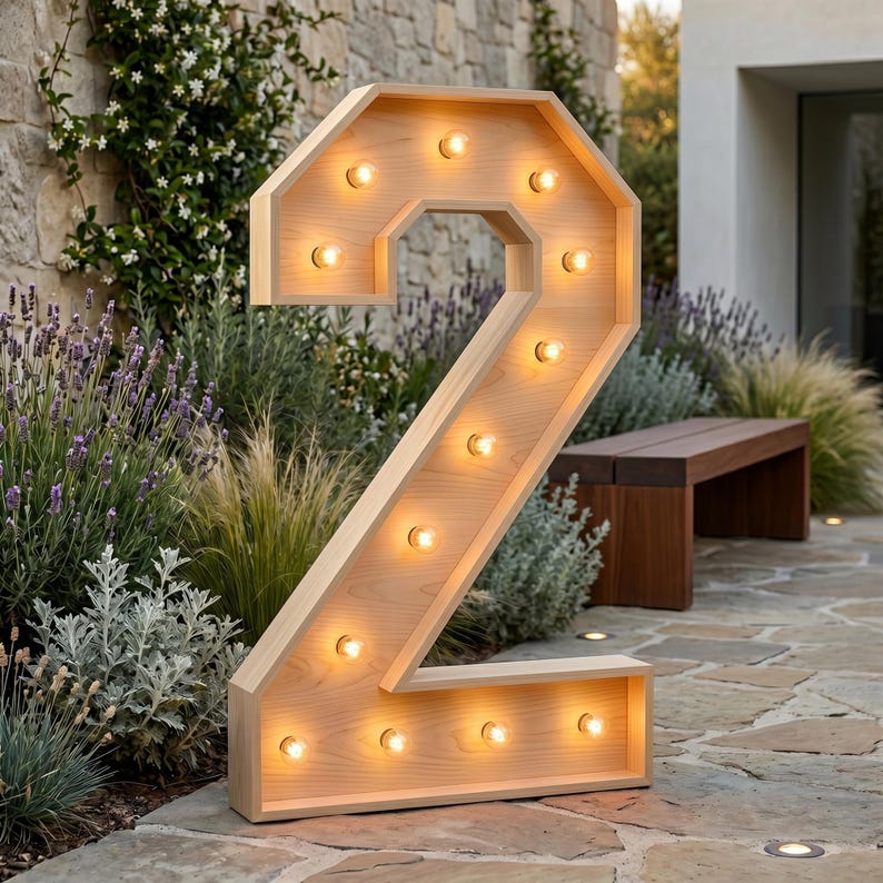 4ft Marquee Letter '2' Template PDF | Diy Giant Light Up Letter Svg, Dxf, Pdf Blueprint