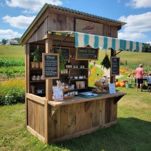 Farmstand Plans | Roadside Plant, Flower, Fruit Stand | Portable Egg, Vegetable Cart | Bakery, Sourdough Display | Farmer&#39;s Market