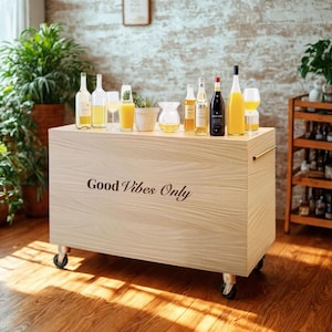 Wedding Cart | DIY Mobile Bar Cart  | Coffee Cart | Custom Food Cart | Collapsible Beverage Cart | Vendor Cart | Foldable Bar Cart