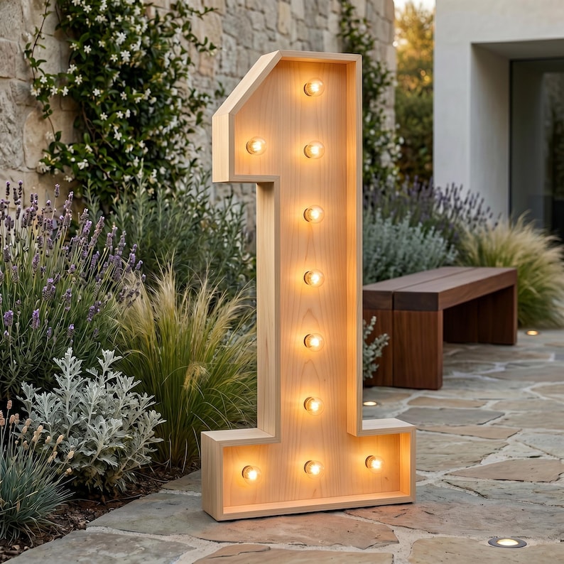4ft Marquee Letter '1' Template PDF | Diy Giant Light Up Letter Svg, Dxf, Pdf Blueprint