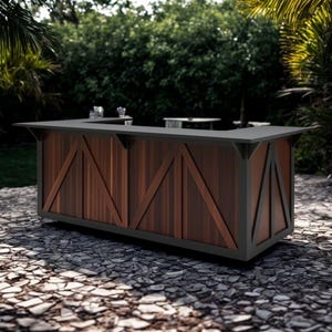 Portable Event Bar: A Collapsible Wooden Coffee Bar Design. This DIY Plan is Perfect for Special Occasions, Birthdays, and Food Service
