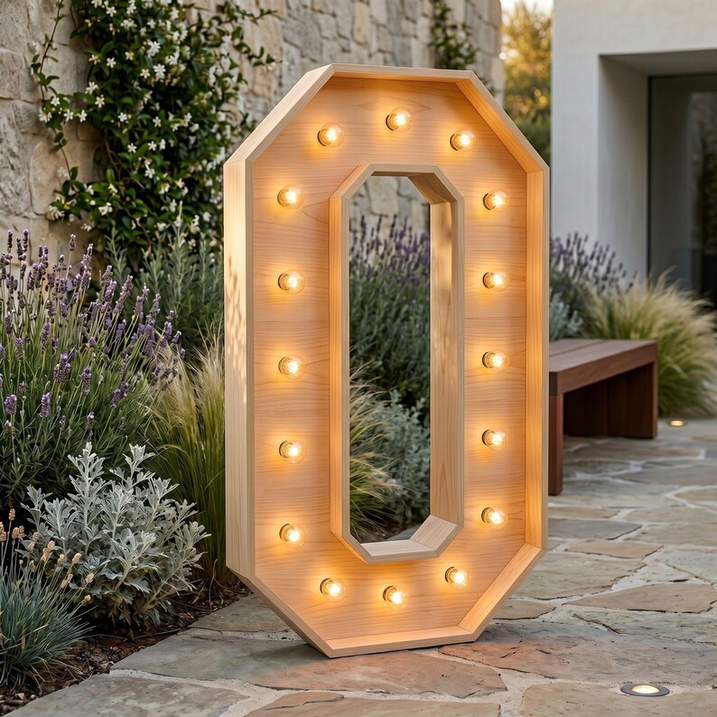 4ft Marquee Letter '0' Template PDF | Diy Giant Light Up Letter Svg, Dxf, Pdf Blueprint