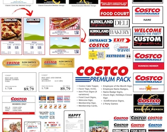 Costco Party Pack Bundle | Birthday Decorations, Signs, Invite (Digital Download)