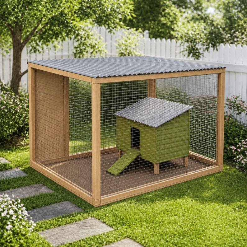 DIY Small Chicken Coop Plans with Run PDF | Woodworking Plans for Modern Chicken Coops | Backyard Poultry Breeding Pen | Quail Cottage Build