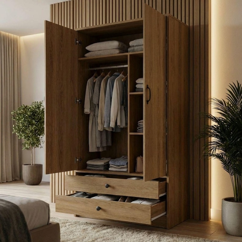 DIY Wardrobe Plan | Closet Storage Cabinet Blueprint | Wooden Tall Dresser Plans PDF