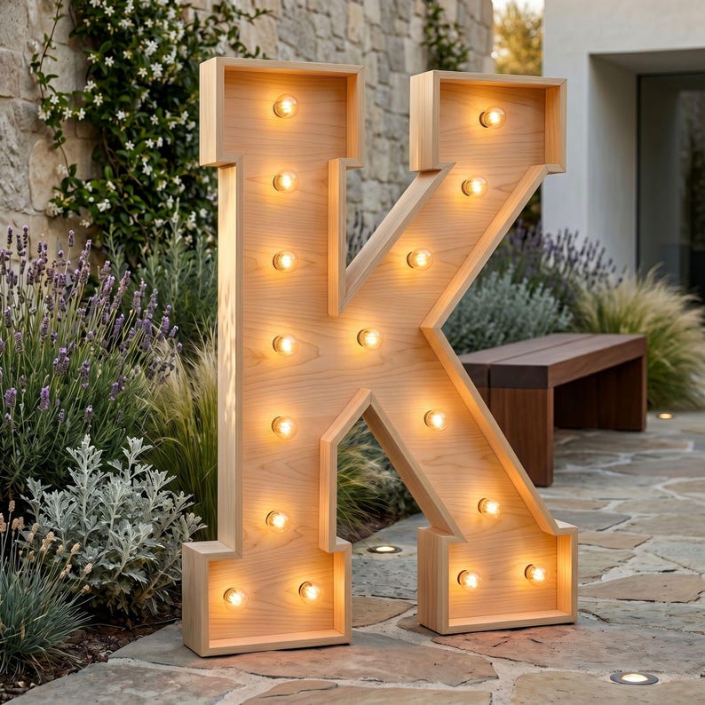 4ft Marquee Letter K Template PDF | Diy Giant Light Up Letter Svg, Dxf, Pdf Blueprint
