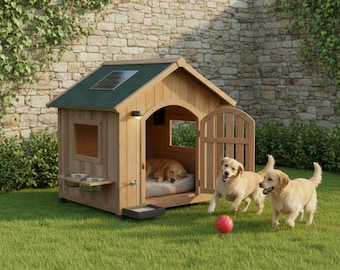 DIY Modern Dog House Plans: Insulated Cedar, Large Breed (Digital Download)