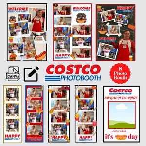 Costco Party Pack | Employee of the Year Costco | Customizable PDF for Costco Birthday | Backdrop, Costco Photo Booth, Selfie Frame