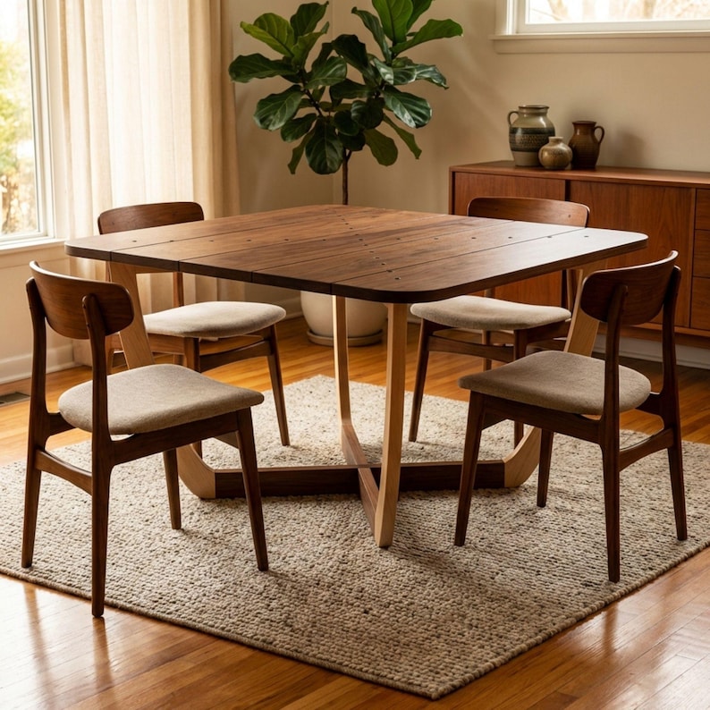 DIY Dining Table Plan | Midcentury Modern Furniture | Outdoor Wood Table PDF | Wooden Dining Table Plan