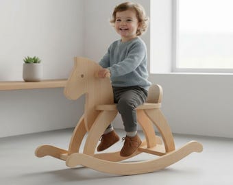 Planos para construir un caballito mecedor de madera / Diseño de juguete para niños pequeños (PDF digital)