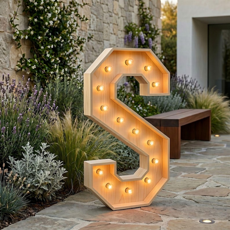 4ft Marquee Letter S Template PDF | Diy Giant Light Up Letter Svg, Dxf, Pdf Blueprint