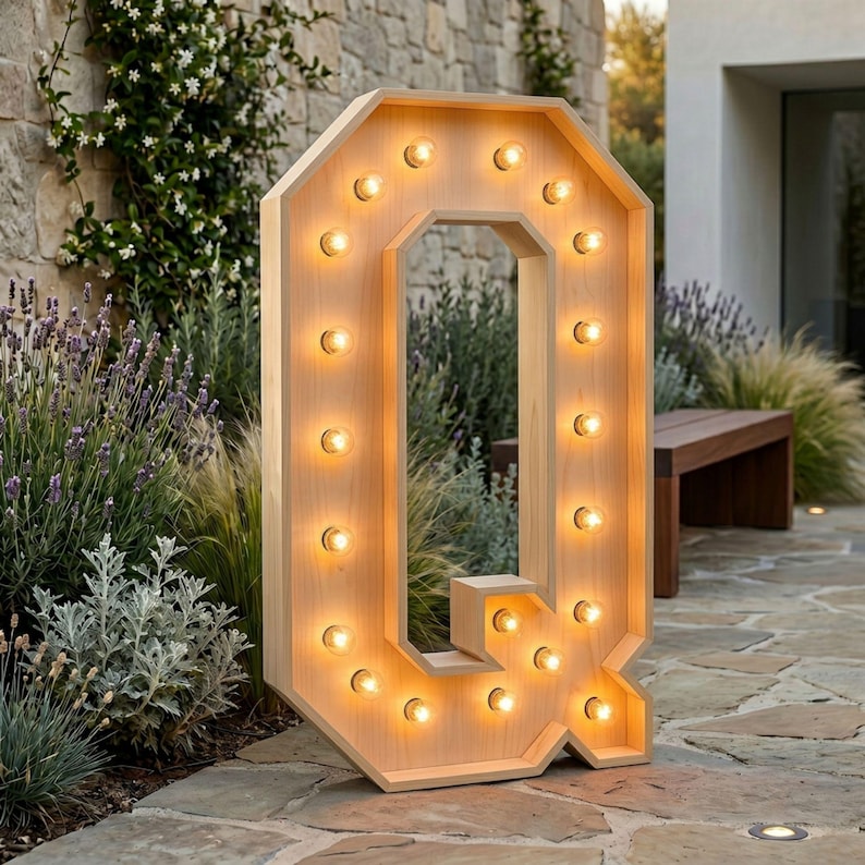 4ft Marquee Letter Q Template PDF | Diy Giant Light Up Letter Svg, Dxf, Pdf Blueprint
