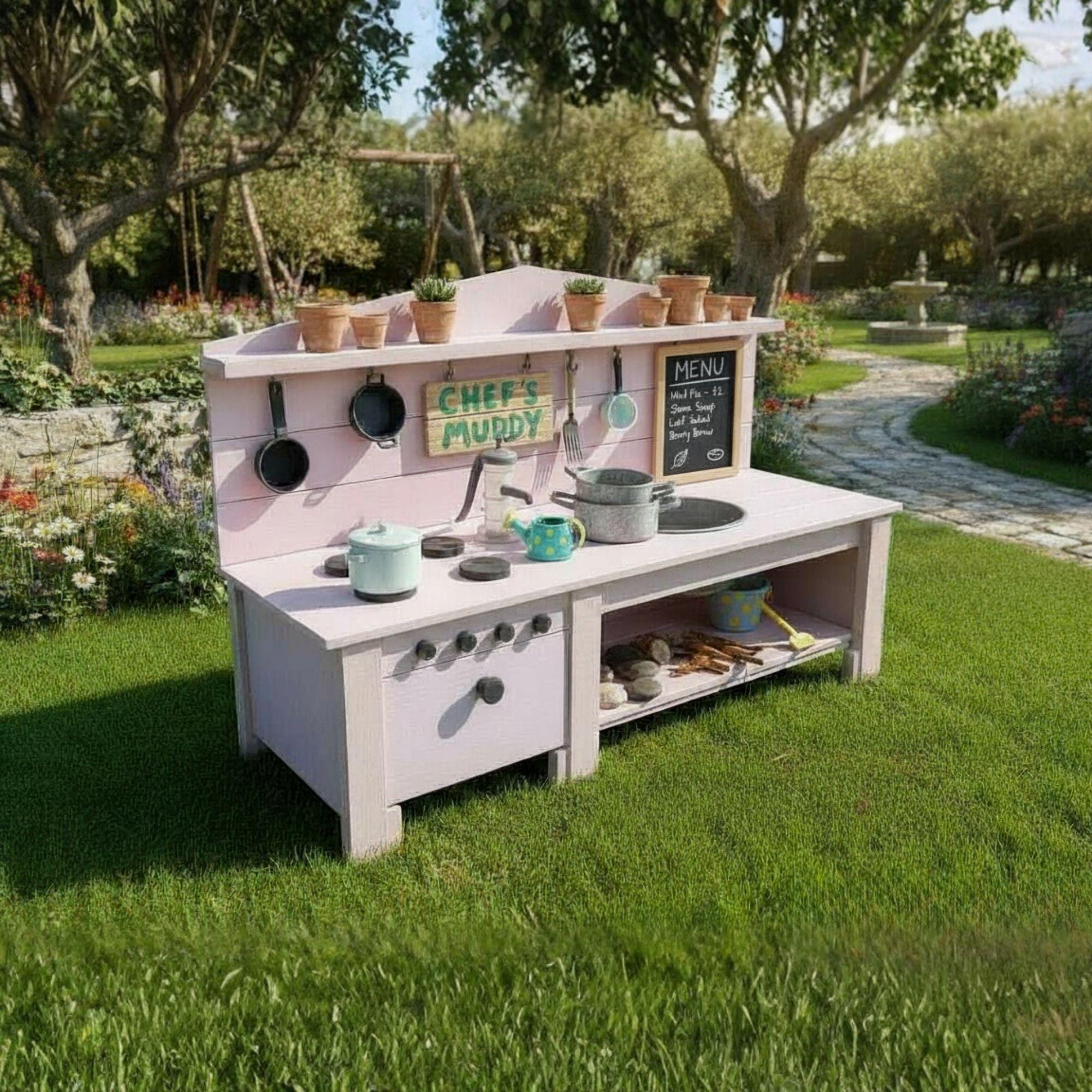 Kids Mud Kitchen DIY Plan - Kitchen Cart - Cart for Business DIY Plans