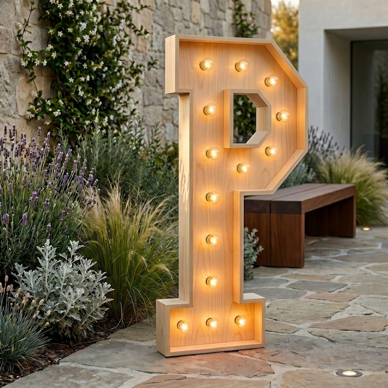 4ft Marquee Letter P Template PDF | Diy Giant Light Up Letter Svg, Dxf, Pdf Blueprint