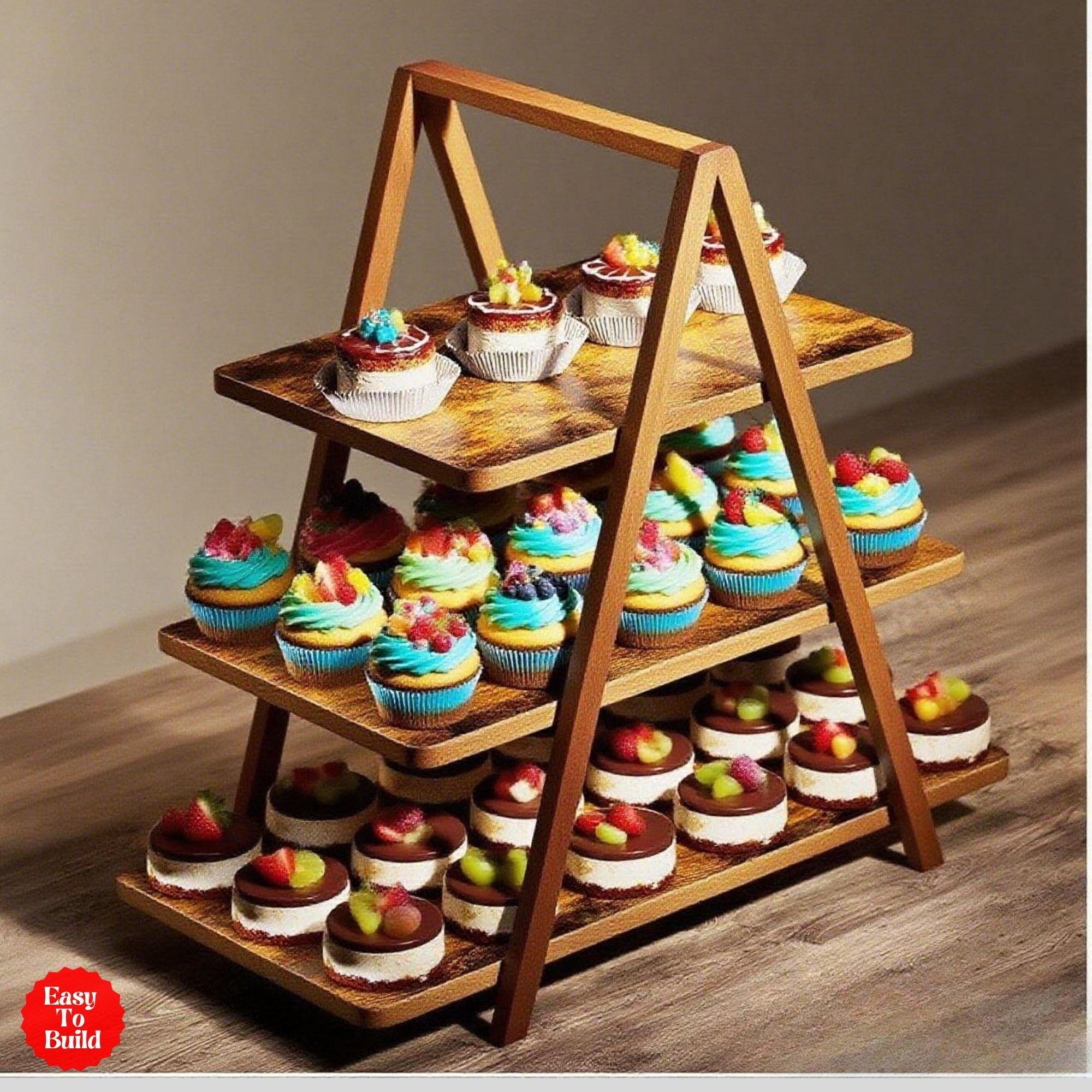 DIY Tiered Display Stand Plan: Craft Fair & Wedding (PDF Download) - Craft Cart - Cart for Business DIY Plans