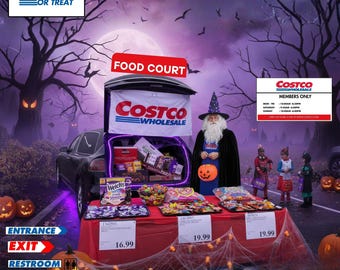 Costco Trunk or Treat Printables | Halloween Car Decor (Digital Download)