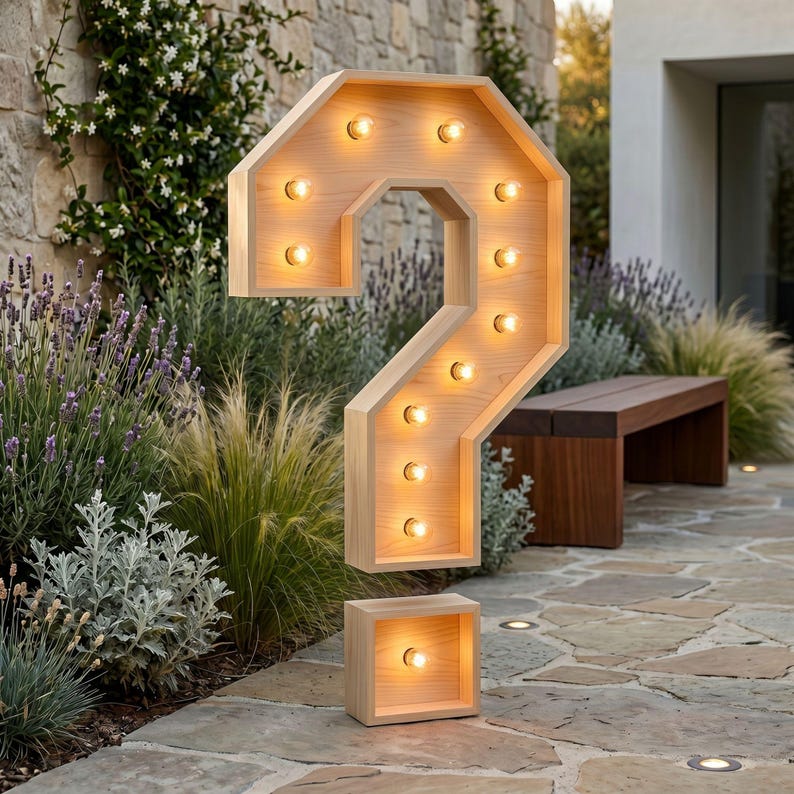 4ft Marquee Letter '?' Template PDF | Diy Giant Light Up Letter Svg, Dxf, Pdf Blueprint