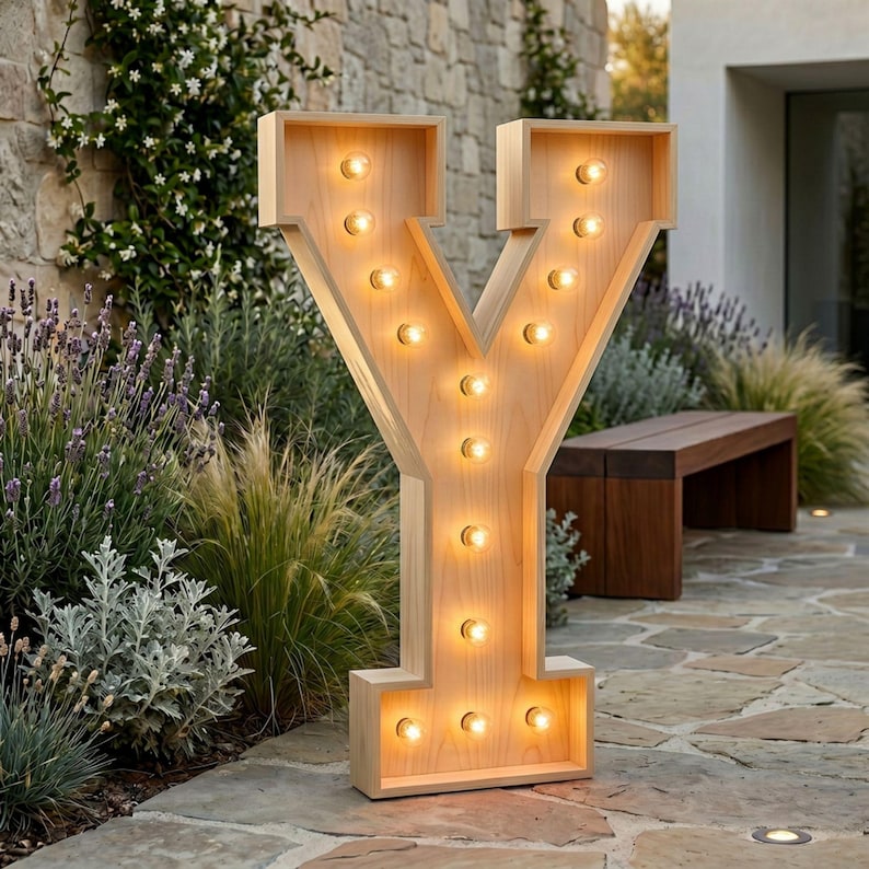 4ft Marquee Letter Y Template PDF | Diy Giant Light Up Letter Svg, Dxf, Pdf Blueprint