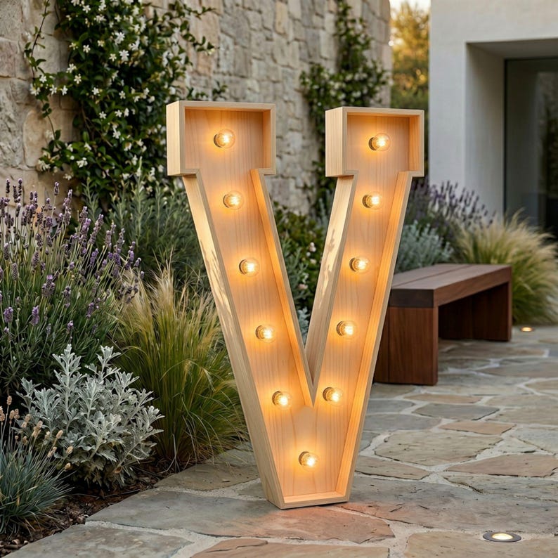 4ft Marquee Letter V Template PDF | Diy Giant Light Up Letter Svg, Dxf, Pdf Blueprint