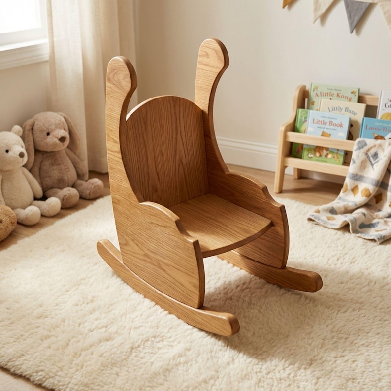 DIY Kids Rocking Chair Plans | Toddler Rocking Chair Pattern | Wood Working Plans Kids Rocker PDF
