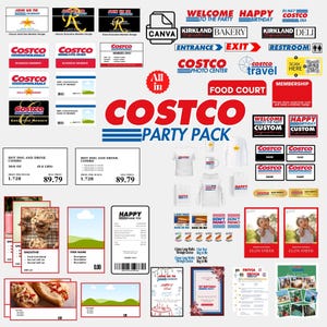 Costco Party Pack | Customizable Price Signs PDF | Costco Birthday Party & Sign | Costco Themed Birthday Decorations | Printable Costco Pack