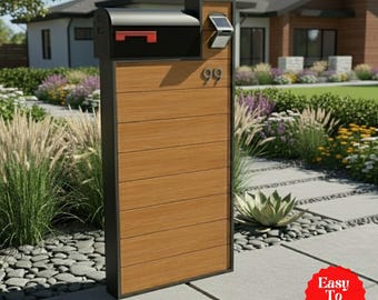 Mailbox Post Plans | Easy Wooden Mailbox Stand Plan | Contemporary Mailbox Post Plans | DIY Mailbox PDF Download