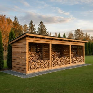 6x12 Firewood Shed Plans: DIY Sloped Roof Woodshed (PDF Download)