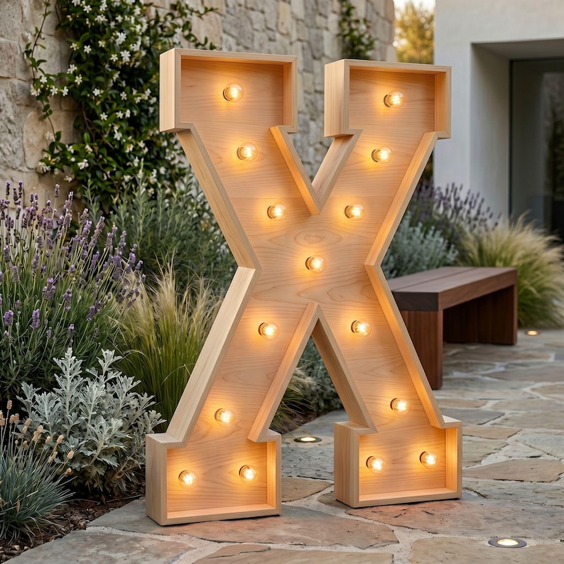 4ft Marquee Letter X Template PDF | Diy Giant Light Up Letter Svg, Dxf, Pdf Blueprint