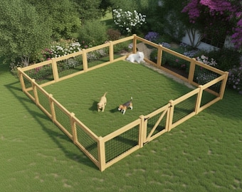 DIY Modern Wood & Metal Garden Fence Plan (PDF Download)