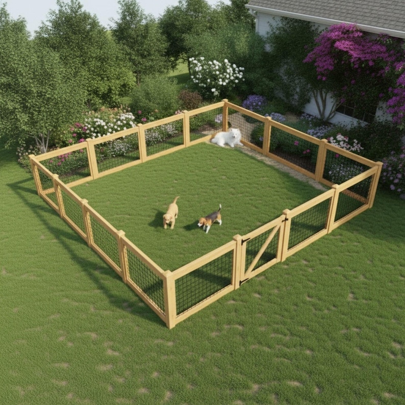 DIY Modern Wood & Metal Garden Fence Plan (PDF Download)